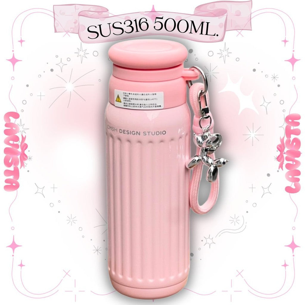ขวดเก็บความเย็น"สีกลิตเตอร์" สแตนเลส316 530ML.