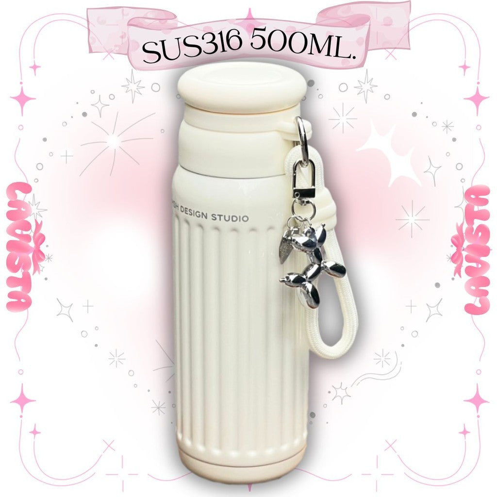 ขวดเก็บความเย็น"สีกลิตเตอร์" สแตนเลส316 530ML.
