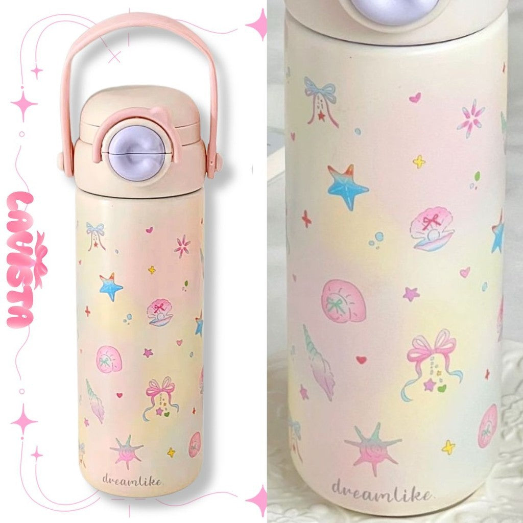สแตนเลส316 500ML. ขวดน้ำเก็บความเย็นหูหิ้วสุดCUTE กระบอกเก็บความเย็น