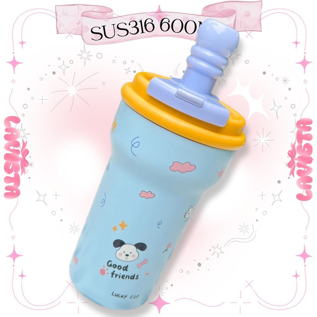 แก้วเก็บความเย็นLUCKY CUP "ซับเซรามิก" ความจุ600ML.