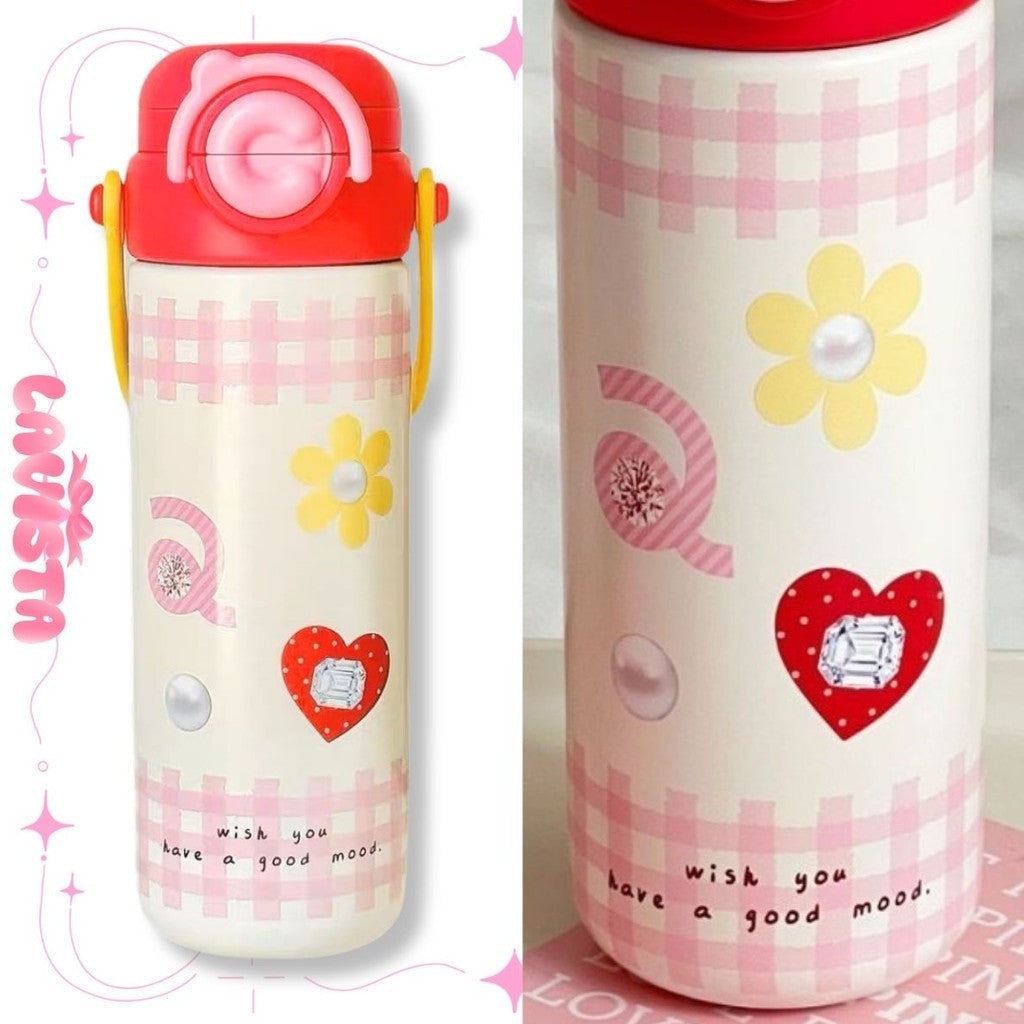 สแตนเลส316 500ML. ขวดน้ำเก็บความเย็นหูหิ้วสุดCUTE กระบอกเก็บความเย็น