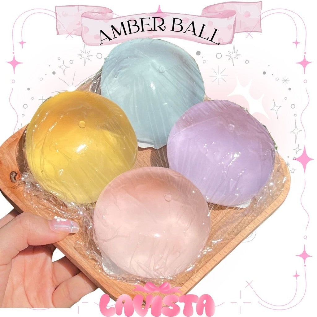 "Amber Ball" ฟิดเจทรุ่นสีใส ไส้น้ำมันมะพร้าว เนื้อแน่น (4สี)