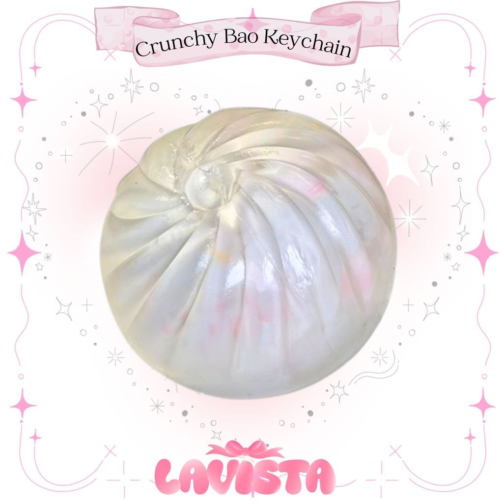 "mini Crunchy Bao" สกุชชี่สอดไส้เสียงกรุบกรอบพร้อมพวงกุญแจ (3สี)