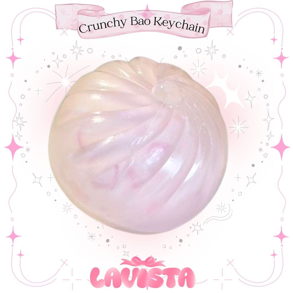 "mini Crunchy Bao" สกุชชี่สอดไส้เสียงกรุบกรอบพร้อมพวงกุญแจ (3สี)
