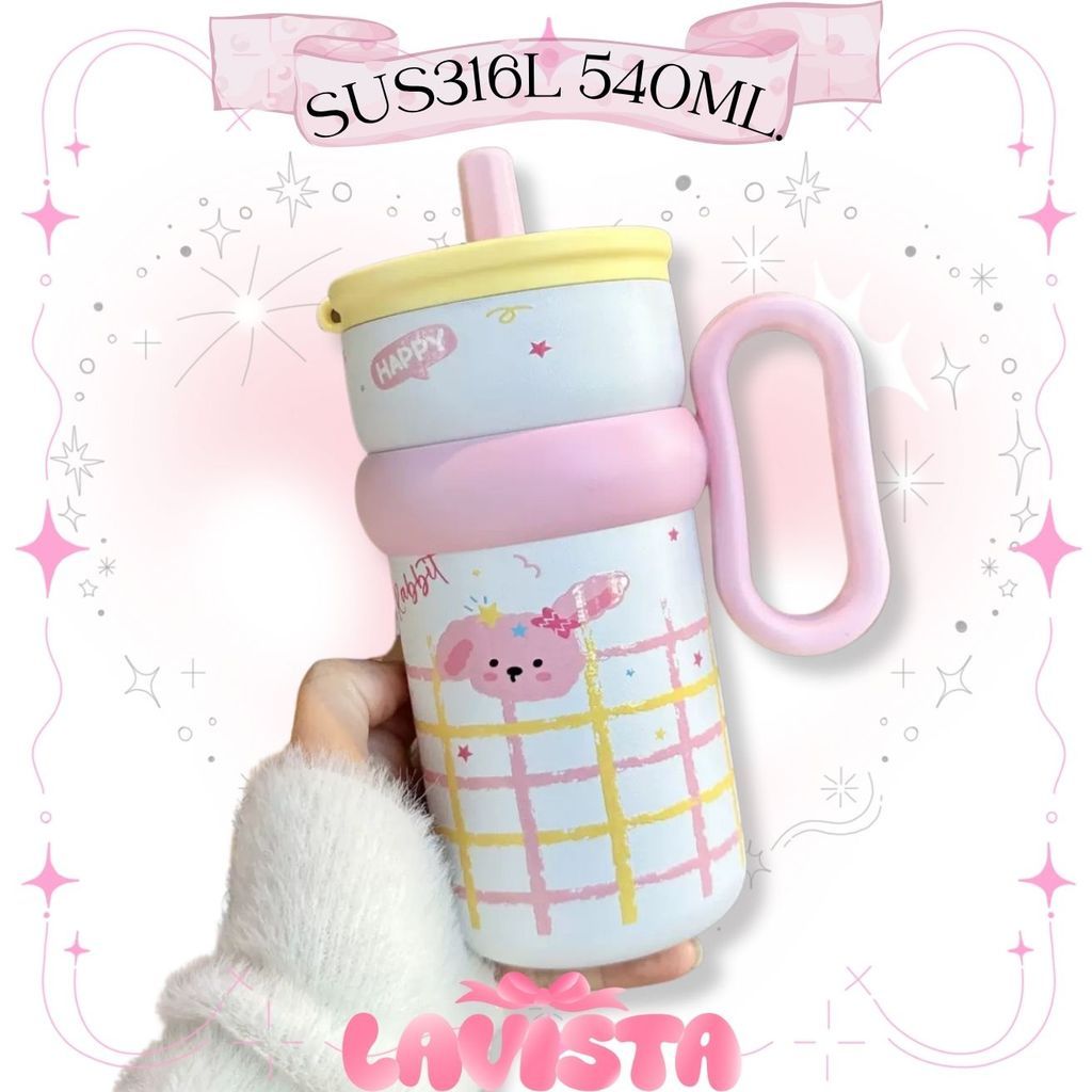 Rabbit แก้วเก็บความเย็น สแตนเลส316L ความจุ540มล.