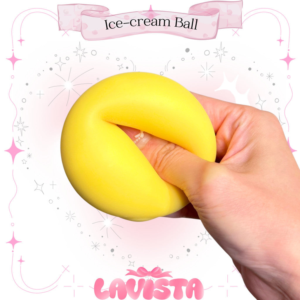 Ice-cream ball ฟิดเจทสัมผัสใหม่สอดไส้มูสเนื้อแน่นเหมาะกับบีบบริหารมือ