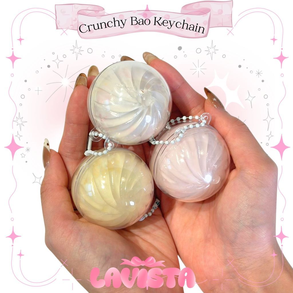 "mini Crunchy Bao" สกุชชี่สอดไส้เสียงกรุบกรอบพร้อมพวงกุญแจ (3สี)