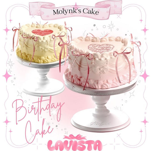 "Birthday Cake" สกุชชี่เค้กพร้อมฐานตั้งแบรนด์ Molynk (2สี)
