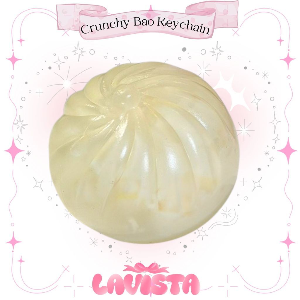"mini Crunchy Bao" สกุชชี่สอดไส้เสียงกรุบกรอบพร้อมพวงกุญแจ (3สี)
