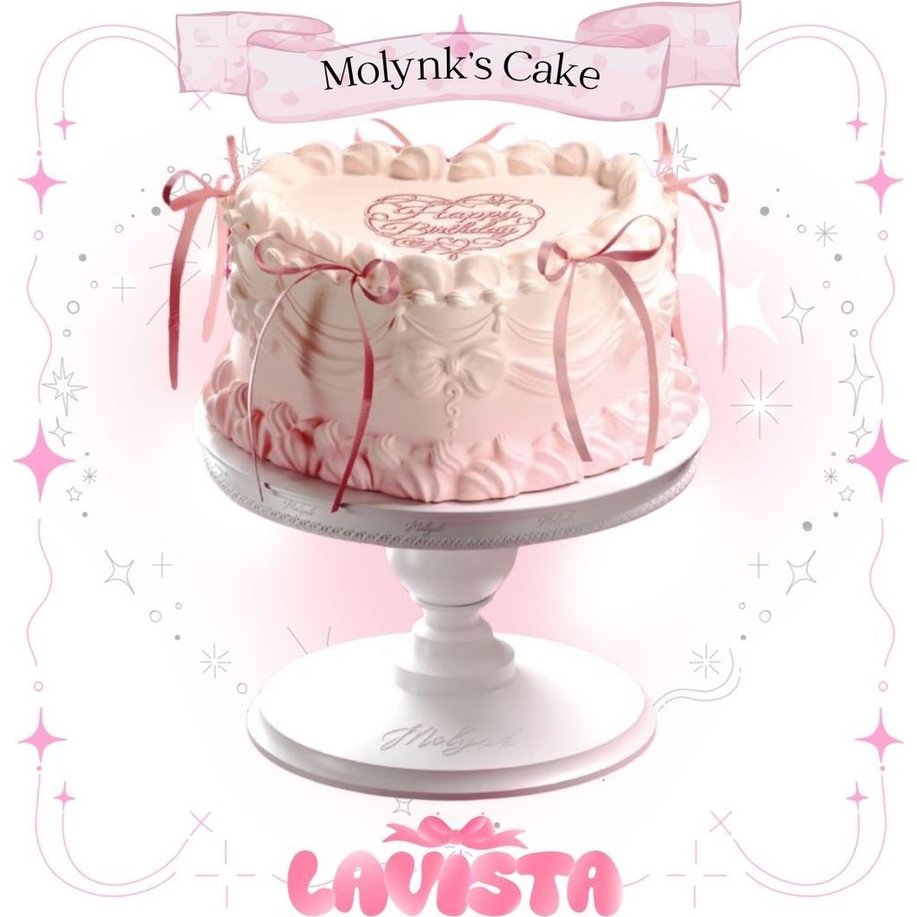 "Birthday Cake" สกุชชี่เค้กพร้อมฐานตั้งแบรนด์ Molynk (2สี)